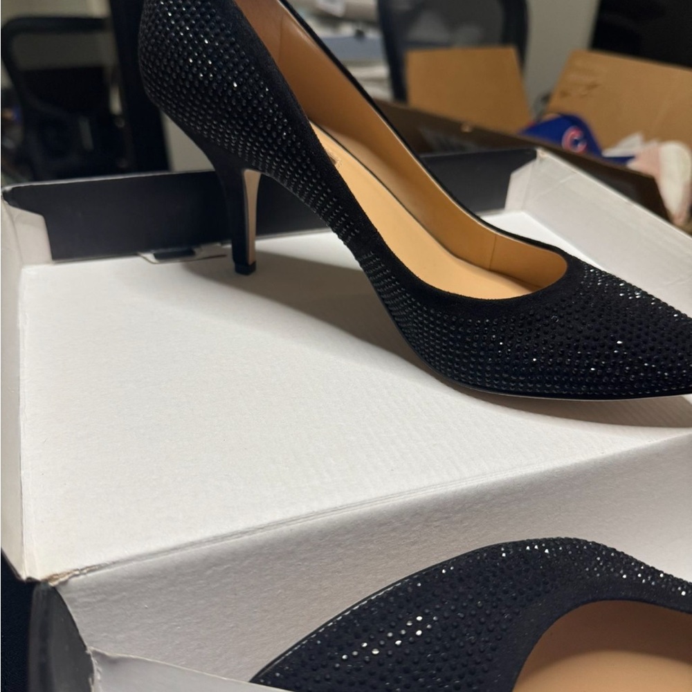 INC International Concepts Black Studded Heels